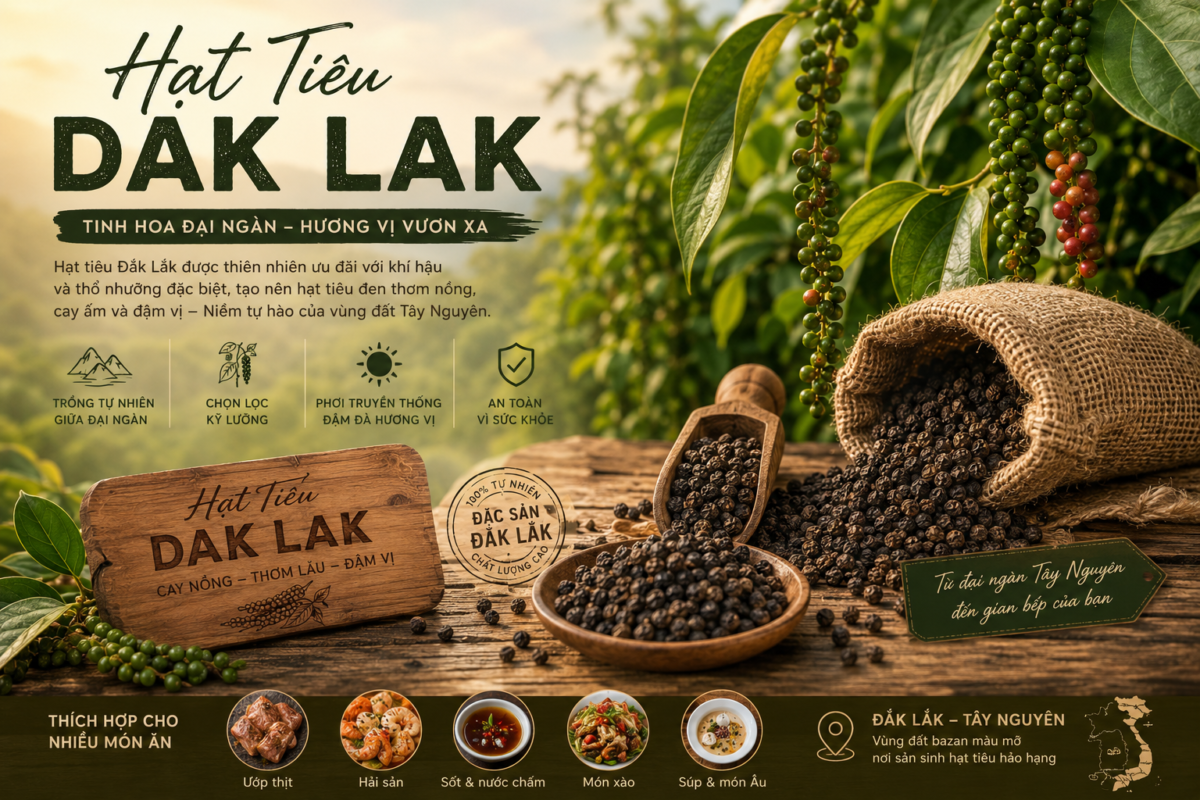 Hạt tiêu Đắk Lắk - đặc sản gia vị Tây Nguyên độc đáo