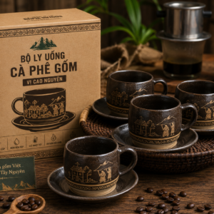 bộ ly uống cà phê gốm