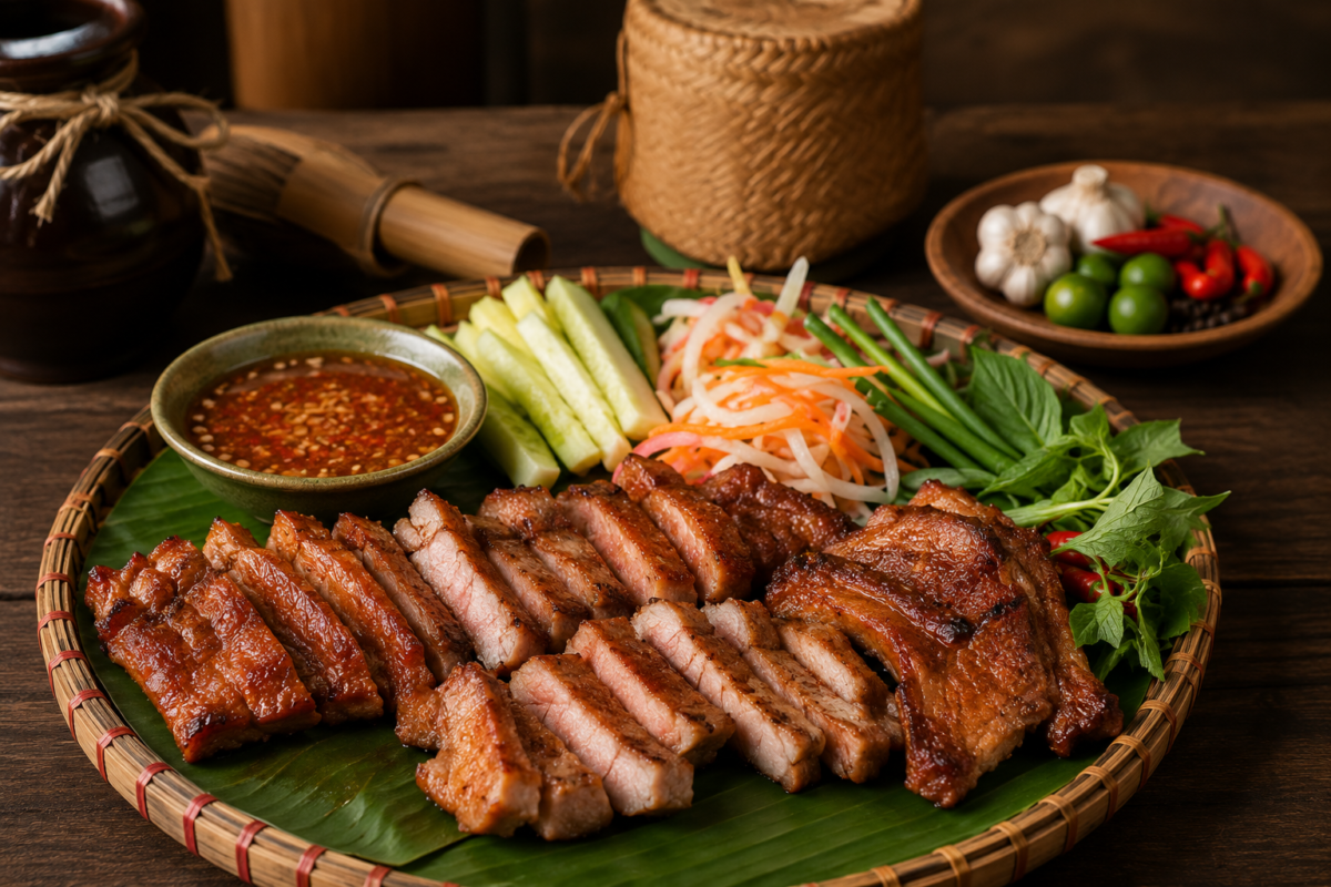 Đĩa heo nướng mọi đặc sản Đắk Lắk