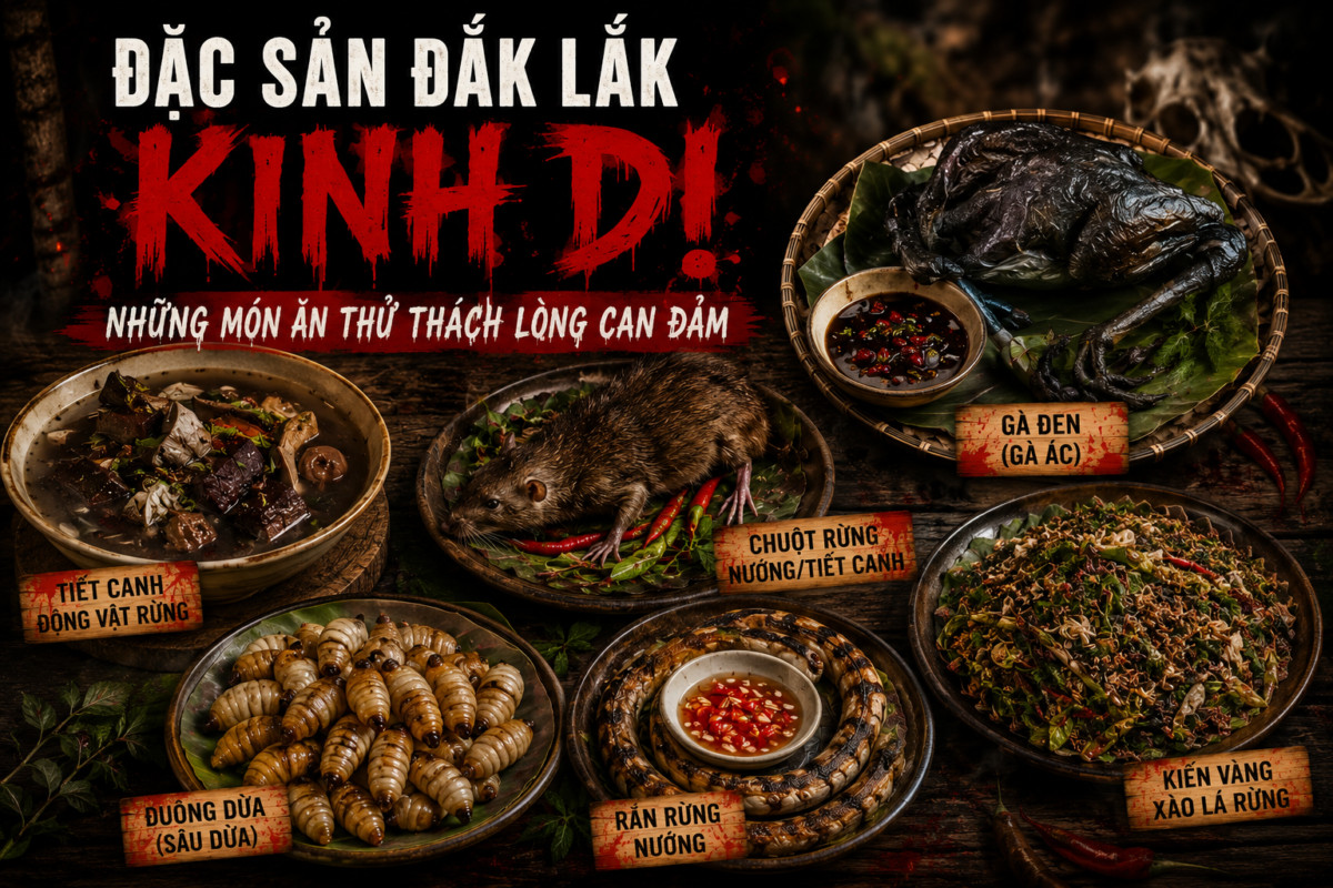 Những món đặc sản Đắk Lắk kinh dị thách thức du khách