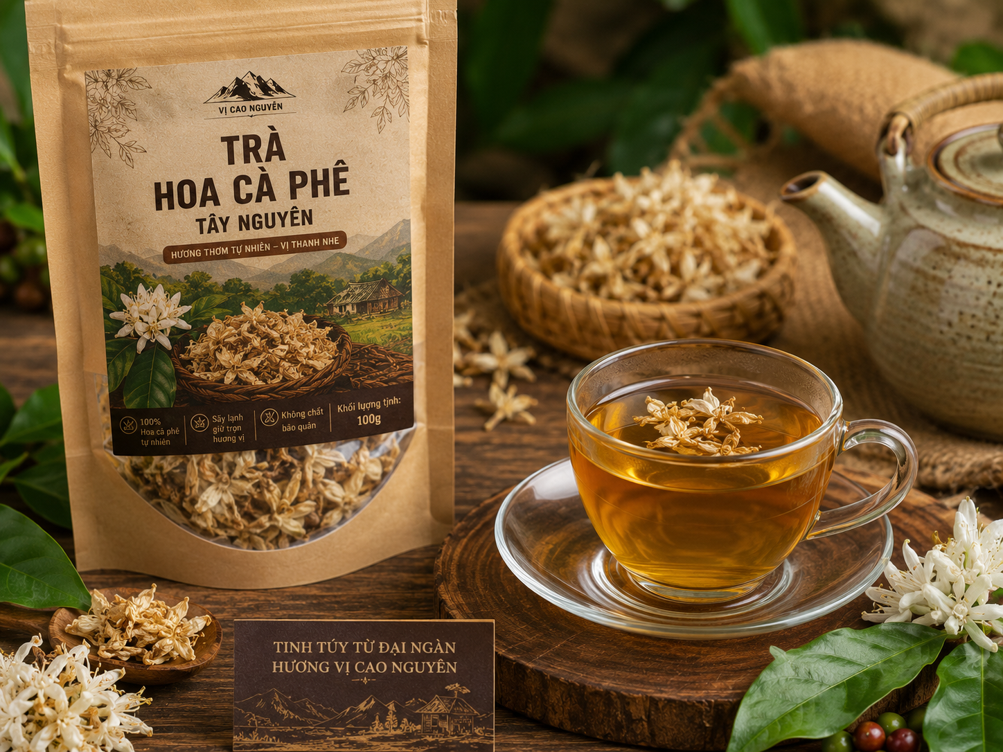 trà hoa cà phê