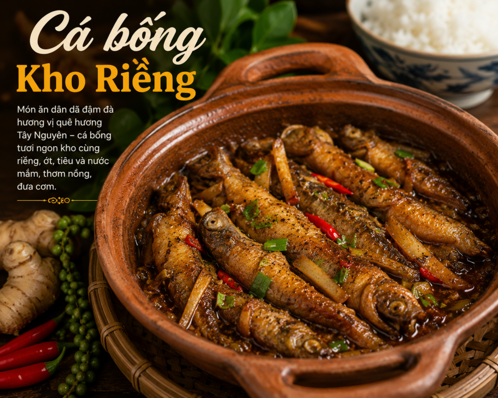 Món cá bống kho riềng đậm màu hổ phách thơm ngon đưa cơm