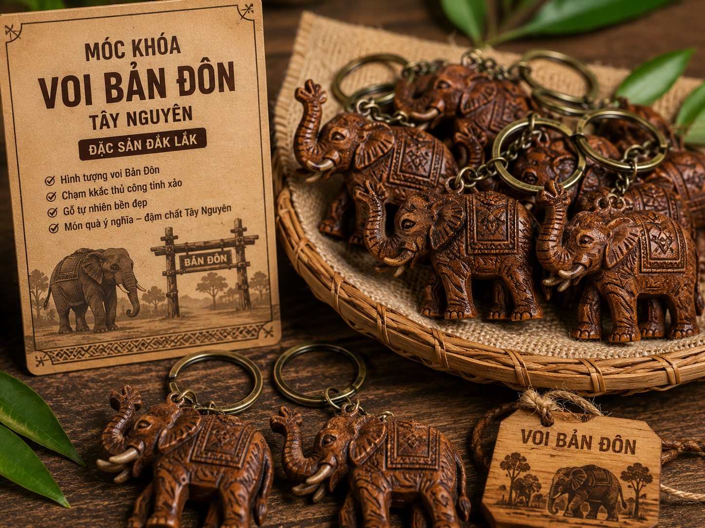 móc khóa voi Bản Đôn