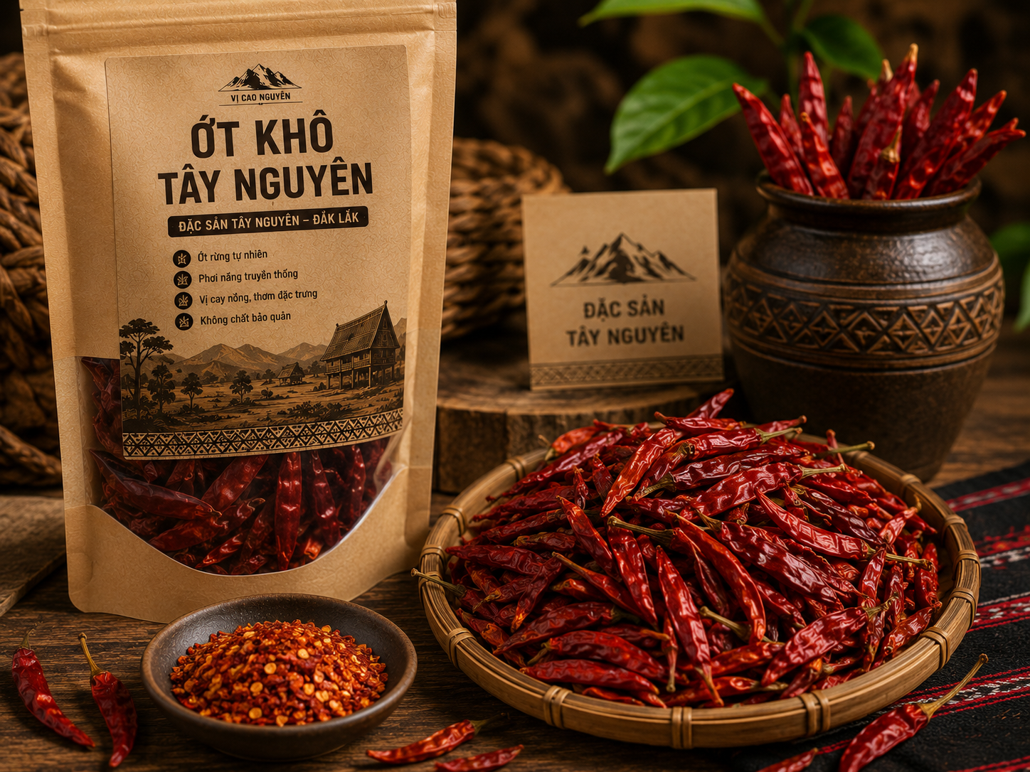 ớt khô Tây Nguyên
