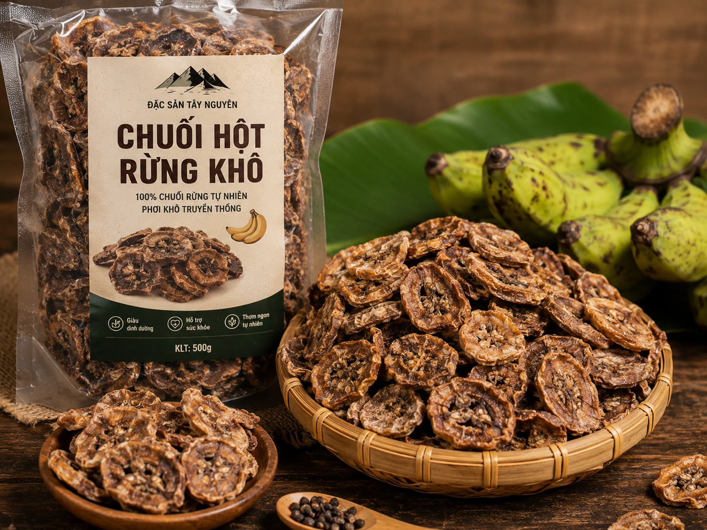 chuối hột rừng khô